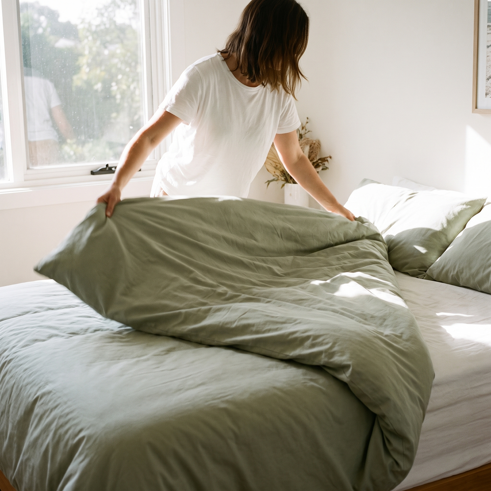 Easydoona Everyday doona in Eucalyptus
